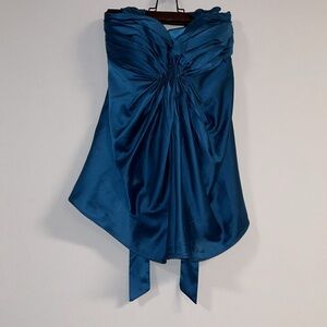 Le Chateau Blue Strapless Top